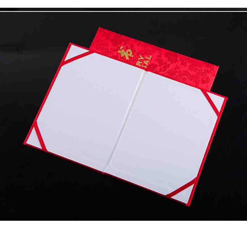 封皮绸缎荣誉证