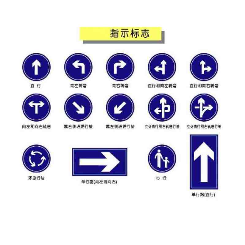 圆交通指示导向牌