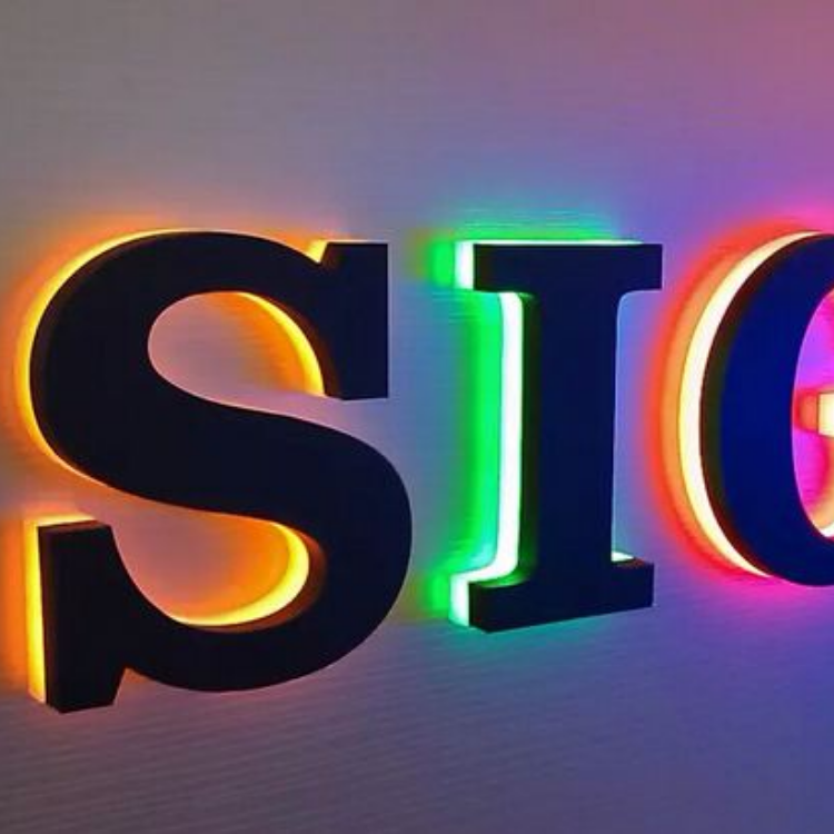 发光字招牌led灯 门头亚克力广告牌子定做不锈钢包边 样品墙 迷你