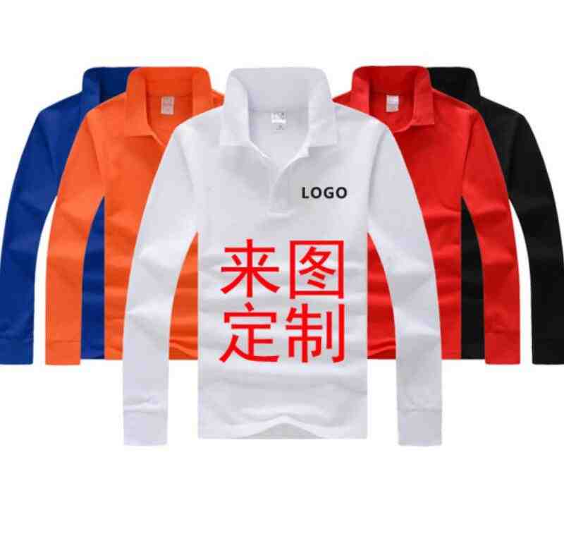 长袖翻领广告衫